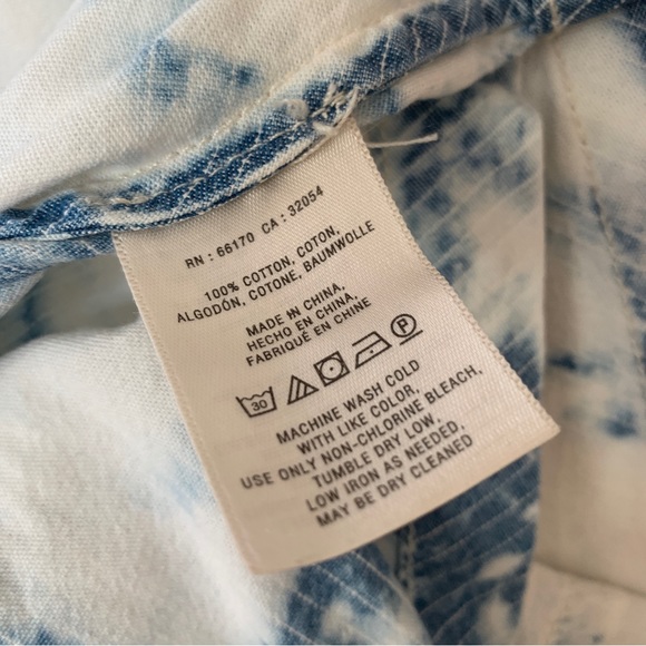 Anthropologie Holding Horses Chambray Tie Dye Swing Dress - Picture 15 of 15